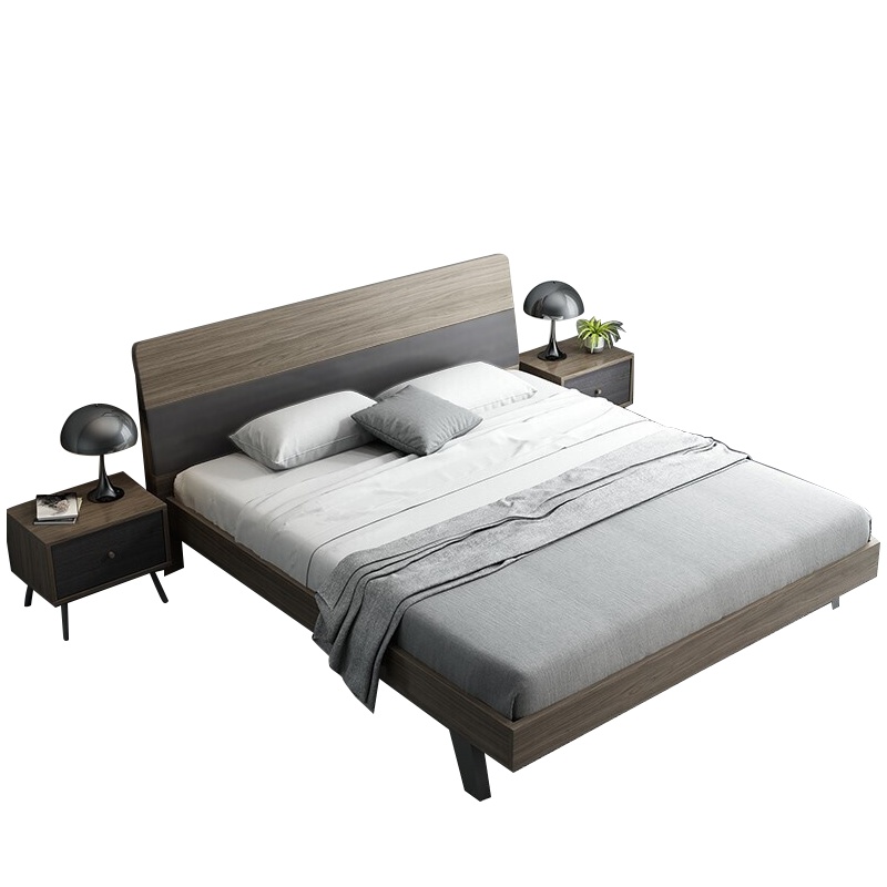 有模有样 床 北欧床简约双人床1.8米板式床卧室家具