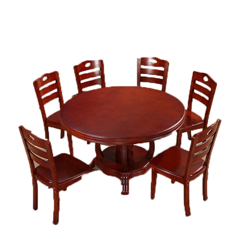 匡大 实木圆形餐桌直径1.3米圆餐桌 单桌无椅