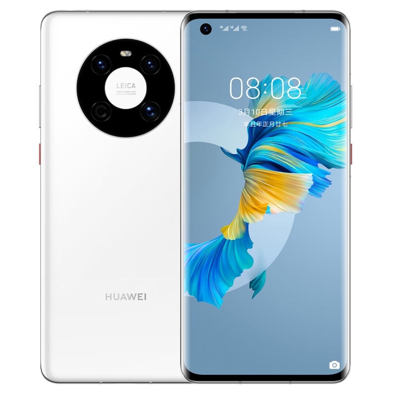 华为/HUAWEI Mate40E 5G 8GB+128GB 釉白色 麒麟990E 5G SoC芯片 超感知徕卡影像 40W华为超级快充 移动联通电信5G全网通手机