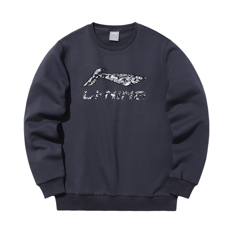 李宁运动时尚系列男子加绒运动卫衣/套头衫AWDPC55-4