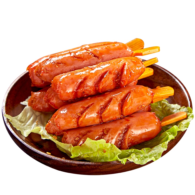 [第二件减2元]欧贝拉烤肠[烧烤味]200g台式香肠热狗即食鸡肉火腿肠小零食解馋小吃的休闲食品