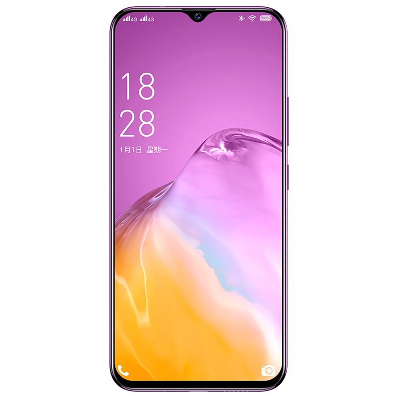 朵唯(DOOV)D6 pro 智能手机 八核水滴全面屏拍照游戏手机 全网通4G 双卡双待 儿童学生备用机 老人手机 超薄人脸指纹解锁 紫罗兰 6+128GB