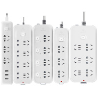 BULL公牛国标 B5043(S) 全长1.8米三插位分控开关带儿童保护门居家用办公插座/排插/接线板/拖线板/插排白色