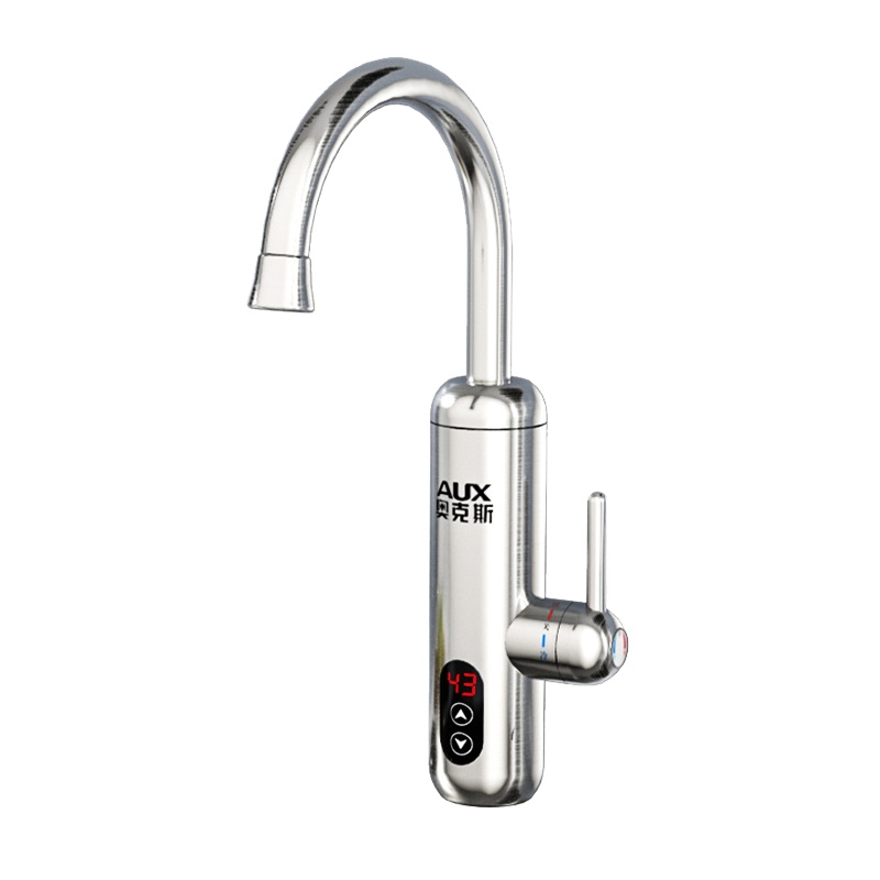 奥克斯(AUX)即热式电热水龙头厨房小厨宝下进水款数码温显SGX3不锈钢恒温