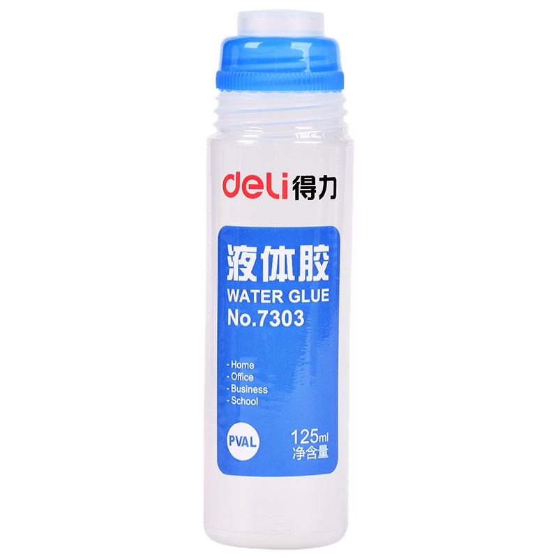 得力(deli) 7303大瓶125ml液体胶 水10支装 GD