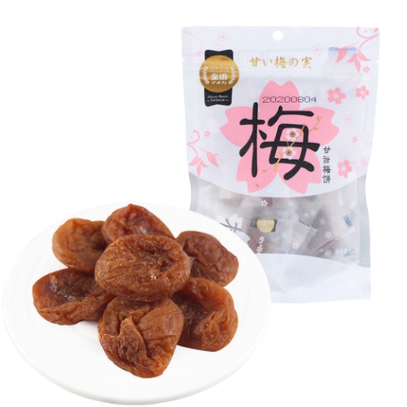 金语 甘甜梅饼2袋 80g*2袋 青梅干蜜饯果脯小包袋装无核果干休闲解馋小零食