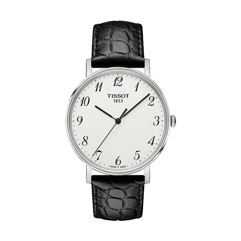 天梭(TISSOT)魅时系列时尚简约休闲商务皮带石英男士手表T109.410.16.032.00