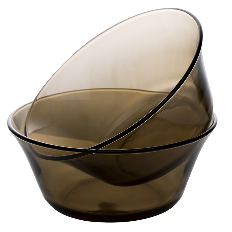 青苹果法式钢化玻璃餐具2件套 餐盘沙拉碗 水果碗碟盘