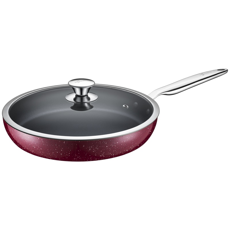 拉歌蒂尼（Lagostina）煎锅炒锅不粘锅罗萨系列奶锅少油烟炖锅套装锅家用燃气灶通用 28厘米单柄煎锅 ROSfpn2