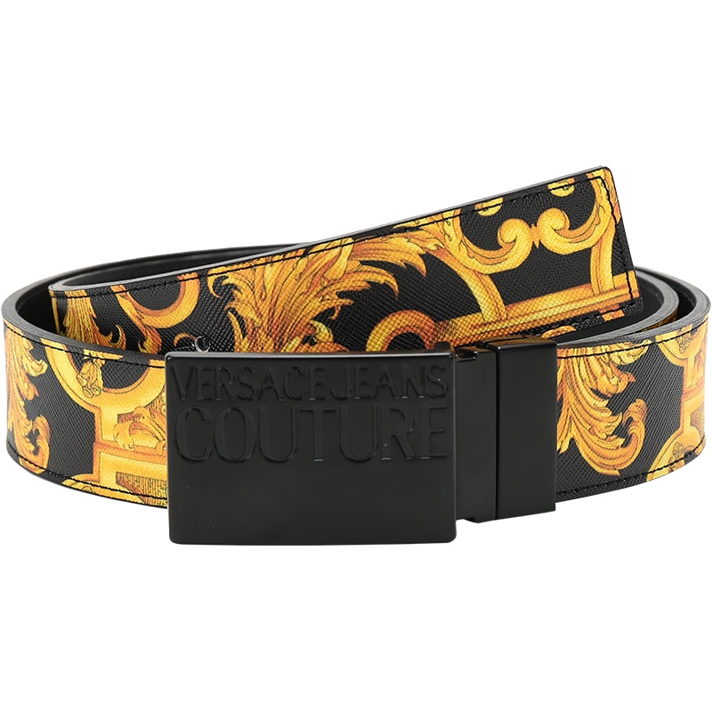 VERSACE JEANS COUTURE 范思哲 男士 牛皮/PU板扣式双面皮带腰带 D8YWAF32 71991