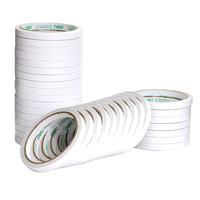 得力30400棉纸双面胶带9mm*10y*80um(白)1个的价格)