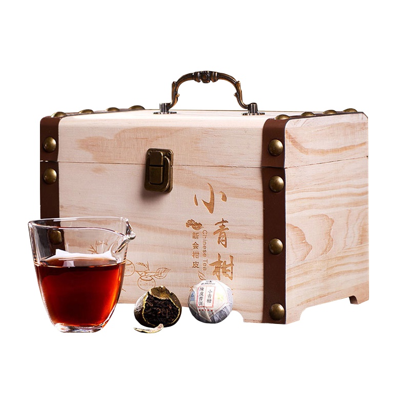 茗纳百川 柑普茶新会 新会小柑橘青橘桔小金桔普洱茶陈皮5-10年小青柑五星 500克木箱装