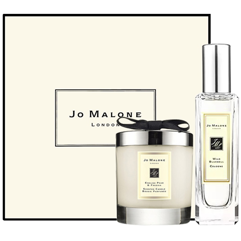 祖马龙(Jo Malone)香氛礼盒 （蓝风铃香水30ml+迷你香氛蜡烛 英国梨与小苍兰香型200g ）