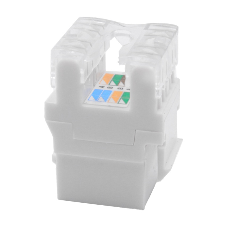 融杰 六类网络信息模块 八芯网线镀金模块 RJ45六类非屏蔽模块