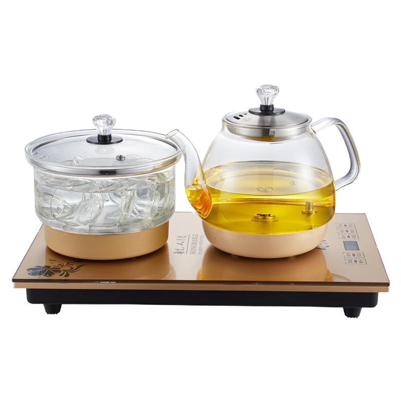 全自动底部上水壶电热烧水壶套装抽水泡茶具器37*23台嵌电茶炉 经典保温款37*23-无杯子