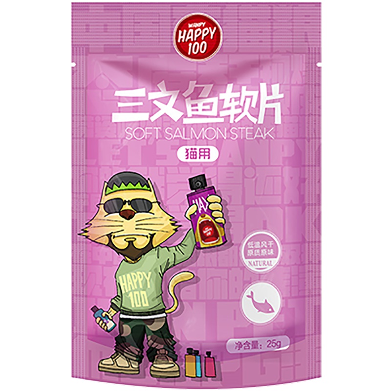 Wanpy顽皮猫零食猫用三文鱼软片25g猫咪零食磨牙营养肉干奖励食品