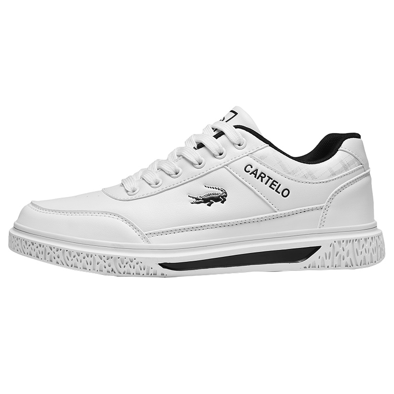 卡帝乐鳄鱼CARTELO 春夏新款 时尚运动休闲男鞋 男士简约百搭低帮耐磨防滑轻便慢跑