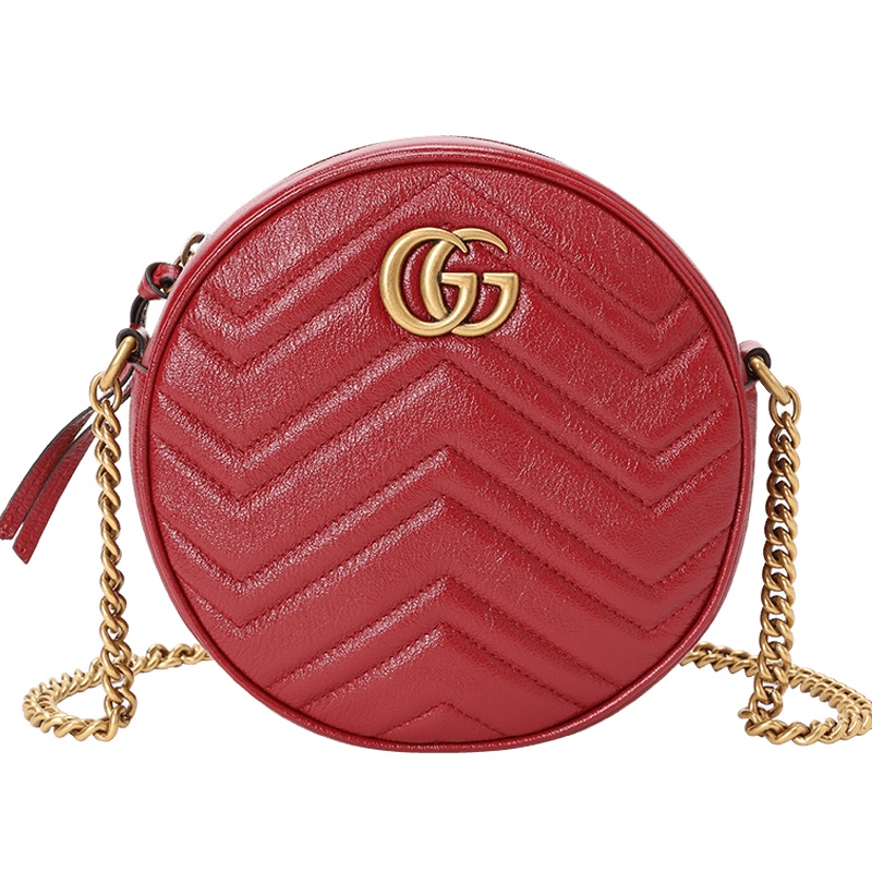 【预定】GUCCI GG Marmont 圆形单肩包 迷你 550154 18x18x6CM
