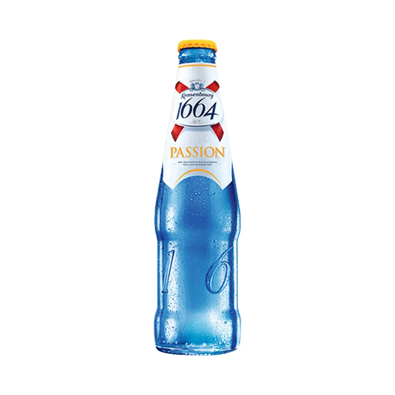 Kronenbourg1664百香果啤酒法国果味小麦啤250ml*24瓶整箱装