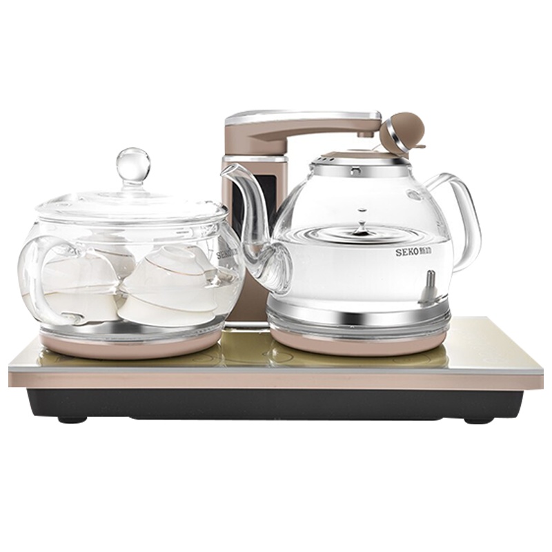 新功(SEKO)全自动上水电热茶炉茶具套装烧水壶功夫茶玻璃养生可嵌入茶盘茶台电热炉G16
