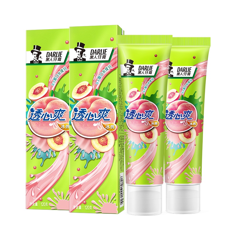 黑人(DARLIE)透心爽冰桃牙膏160g*3 清新口气 减少牙菌斑(新老包装随机发货)