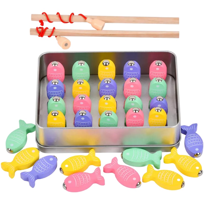 乐加酷 孩小猫磁性钓鱼玩具 儿童1-2-3-6周岁益智游戏女男一岁半宝宝小孩