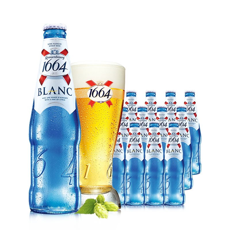 Kronenbourg1664法国凯旋克伦堡11.4度330ml*12瓶装白啤