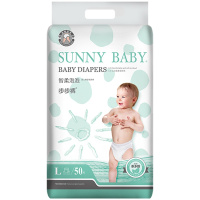 SunnyBaby自营智柔泡泡亲肤干爽拉拉裤纸尿裤L大码(9-14KG)50片透气轻薄新生儿婴儿步步裤尿不湿