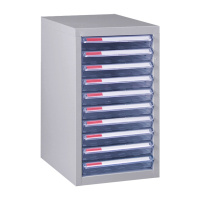 震海 办公柜a4纸文件柜效率柜10小抽屉式文件整理柜a4抽屉式档案柜资料柜票据单据柜文档柜