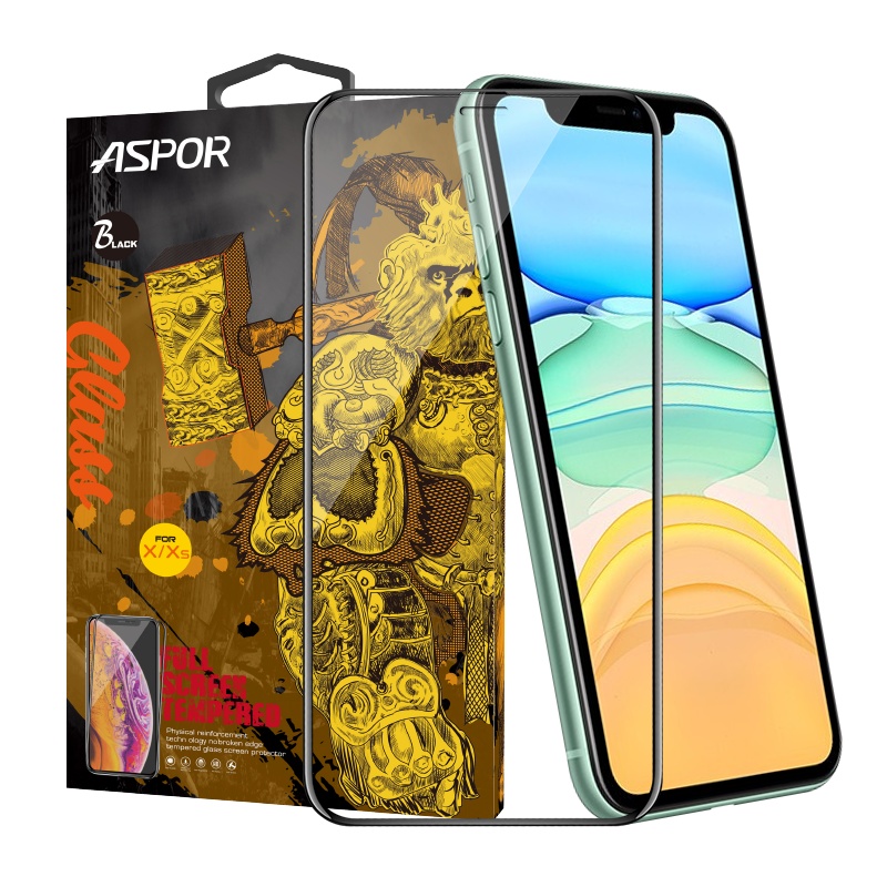 ASPOR 钢化膜 全屏全覆盖iPhone11ProMax 苹果11手机XR 保护膜 iPhone7/8plus 贴膜