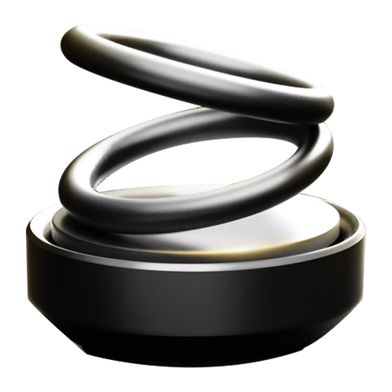 尚朴车载香水太阳能双环悬浮旋转香薰车内装饰用品大全汽车内饰品摆件 自动旋转太阳能『银色』送5片香薰片