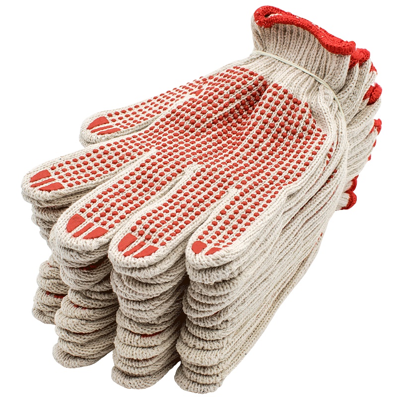 [苏宁自营]勒塔(LETA)工具 10付装滴胶点胶棉纱手套劳防用品LT-PPE576