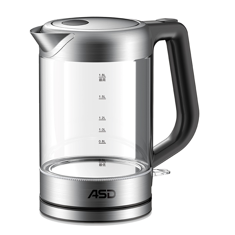 爱仕达电水壶 高硼硅玻璃 可视烧水 AW-D18B128