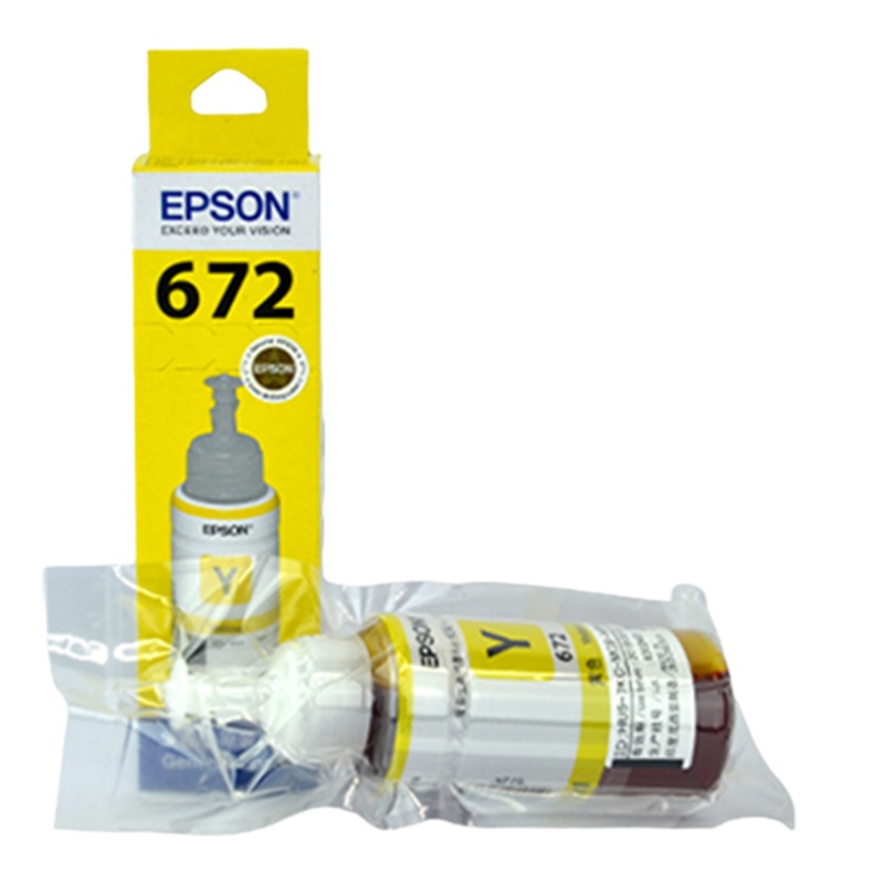 爱普生（EPSON）6724 原装黄色墨水 适于L221/L363/L351/L565/L455 墨仓式打印机 1个装