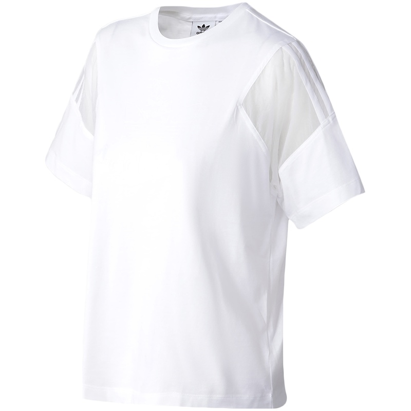 阿迪达斯三叶草女服短袖T恤Angelababy同款运动休闲服FU3851