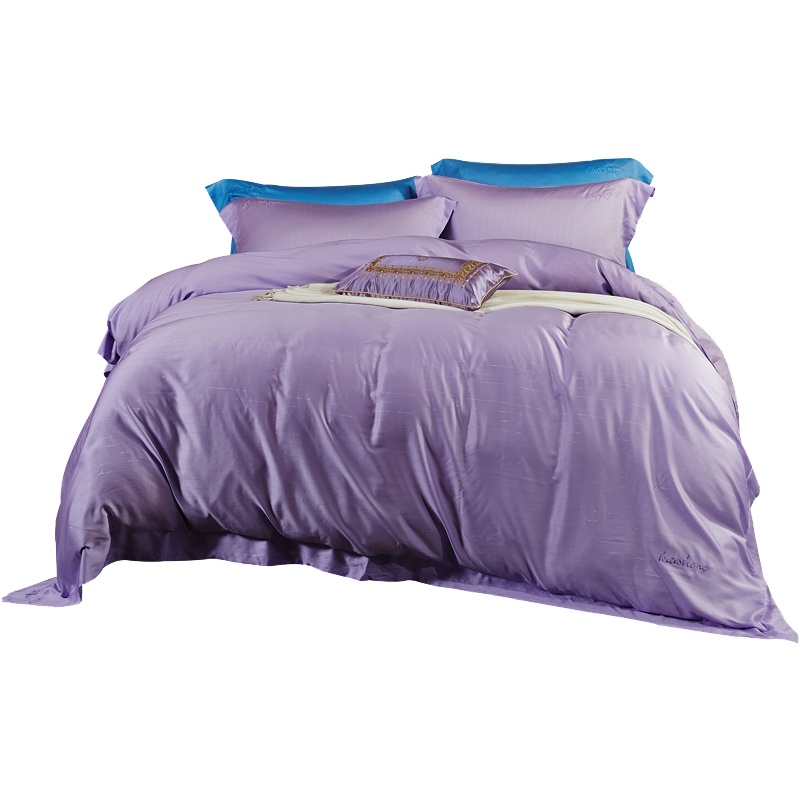 凯盛家纺 双面天丝银丝四件套夏凉床上用品 美式素色套件美好时光