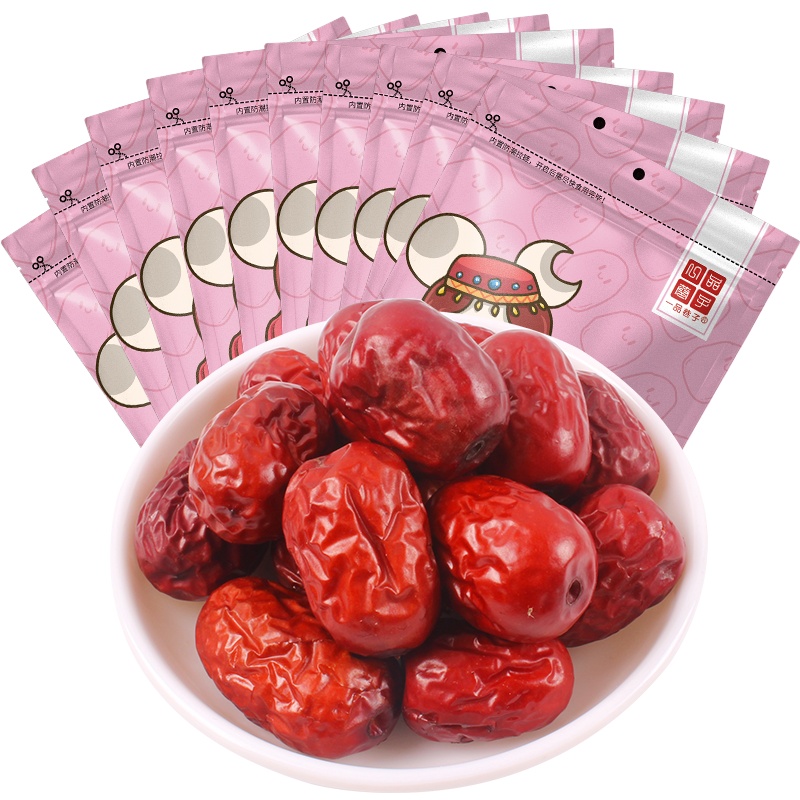 一品巷子灰枣108g*10袋 新疆红枣子果干蜜饯小吃零食新老包装交替