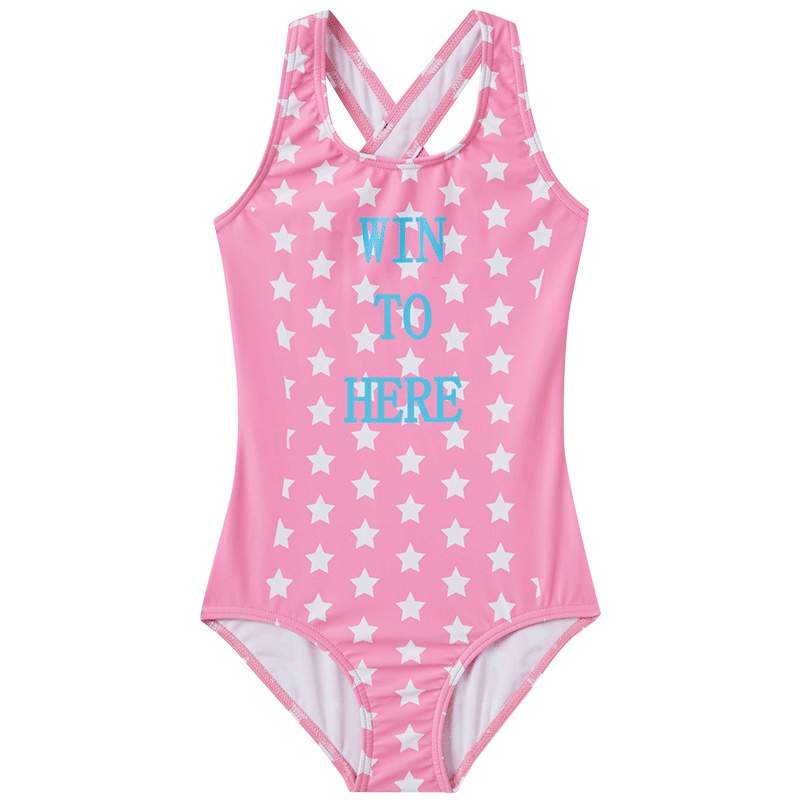 号手女童连体三角泳衣专业训练游泳初学中大童5-12-15岁学生装备