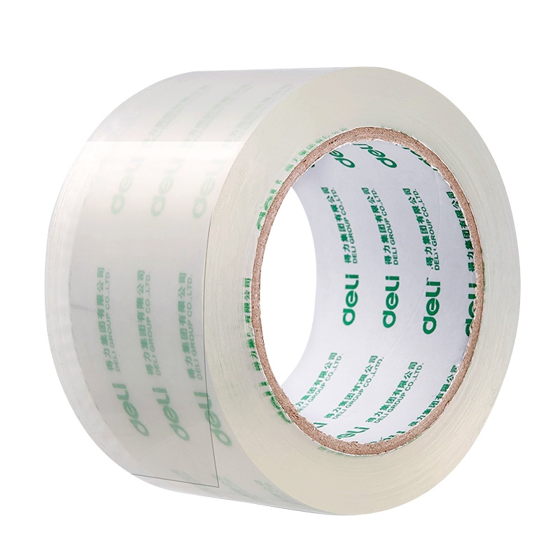 得力(deli)30325透明封箱胶带60mm*100y(单位:卷)100码胶粘带胶纸打包封箱包装高粘