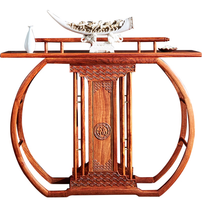 周家庄红木家具非洲花梨(学名:刺猬紫檀)供桌 实木香案 佛台 贡桌 装饰台 玄关桌 新中式客厅条案 条案