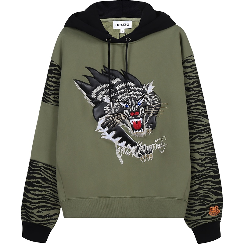 KENZO 高田贤三 男士 棉质加绒款宽松版连帽长袖卫衣运动衫 FB5 5SW366 4MH