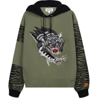 KENZO 高田贤三 男士 棉质加绒款宽松版连帽长袖卫衣运动衫 FB5 5SW366 4MH