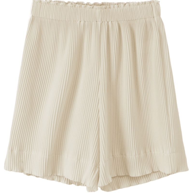 OtherMix日系褶皱休闲裤女2021年夏季新款高腰时尚薄款阔腿短裤子