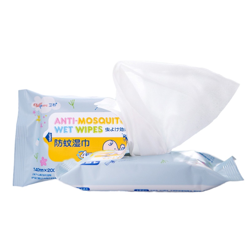 卫朴 防蚊湿巾儿童驱蚊纸 婴儿可用安全无刺激 10包150片