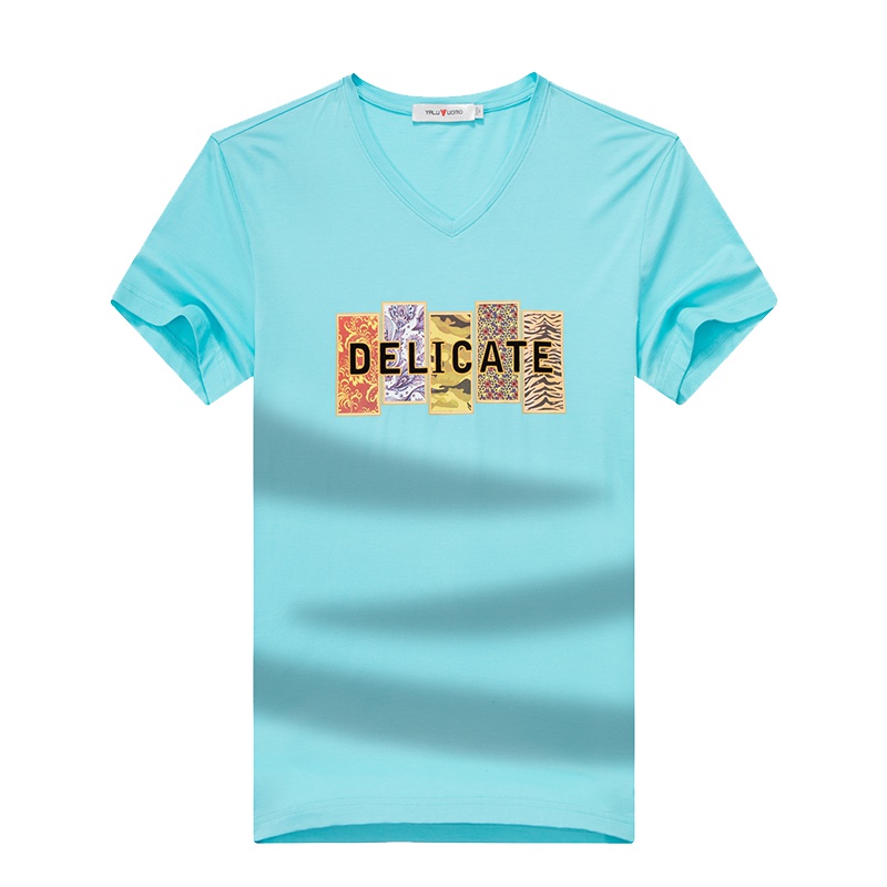 雅鹿男装短袖t恤男夏季半袖上衣时尚圆领打底短袖AHC2TB028B