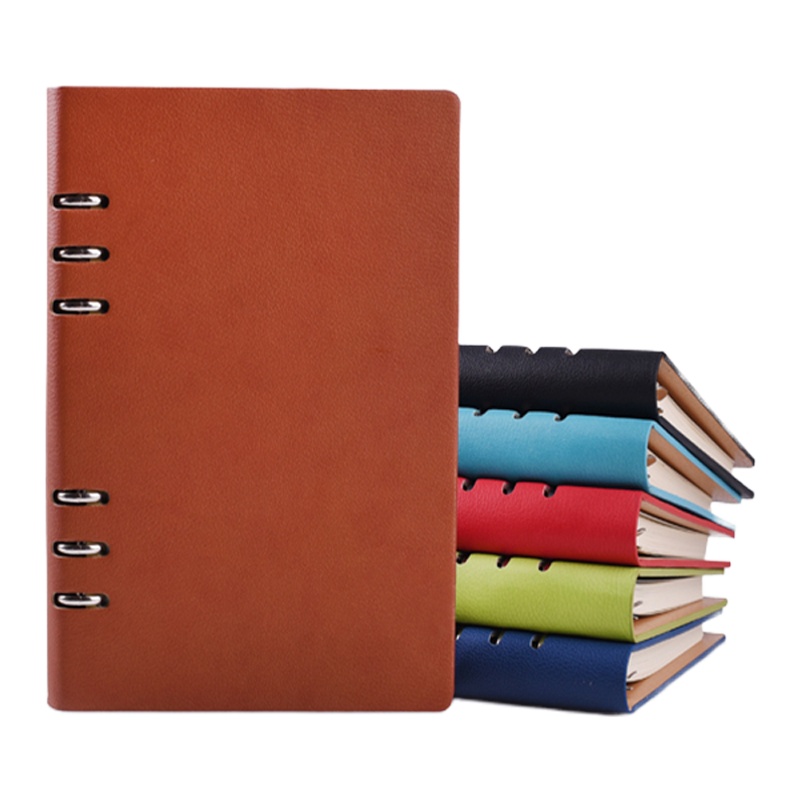 申士6孔活页笔记本皮本 规格蓝色中号170*228mm/本