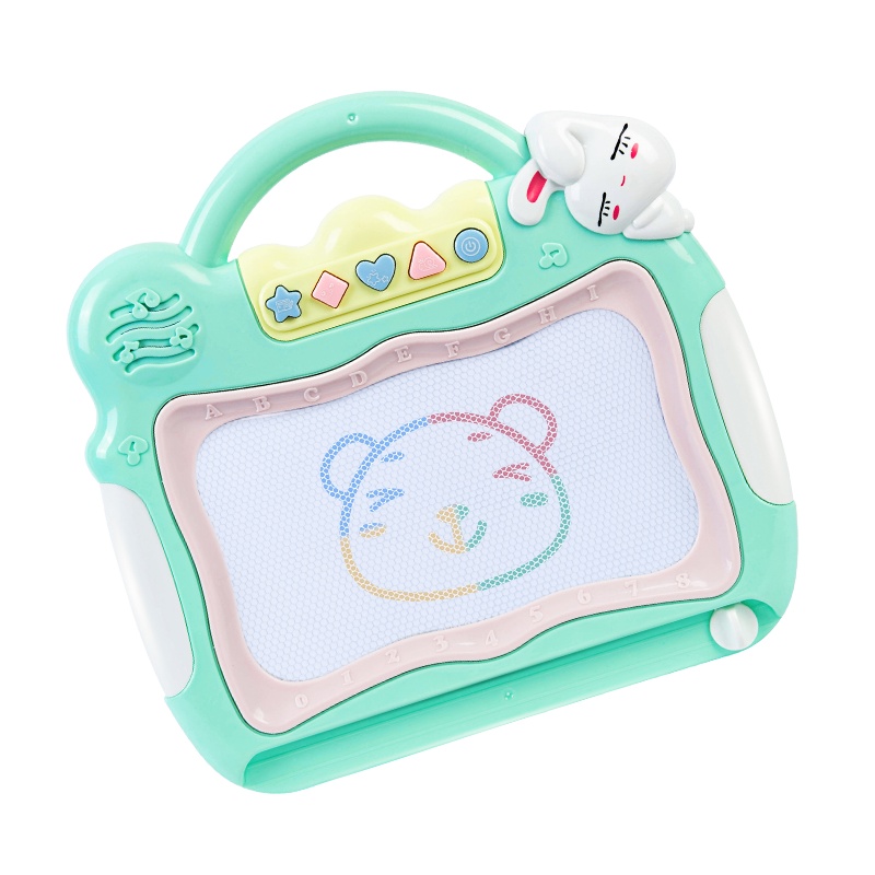 澳乐儿童画板黑板画架 双面磁性画画写字板 涂鸦板婴幼儿宝宝男女孩儿童玩具 澳乐多功能音乐磁性画板