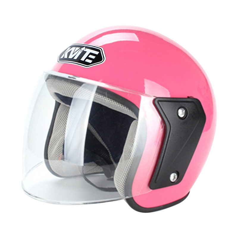 电动电瓶车成人头盔冬盔秋冬款加棉保暖电动车安全帽男女通用全盔加长挡风镜粉色