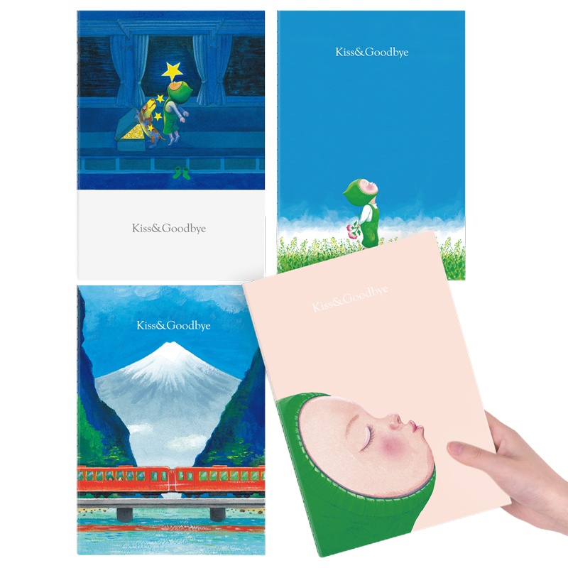 得力(deli)缝线笔记本记事本加厚无线小清新文具软面抄学生几米A5-40页-PFA540-01JZ 10本装