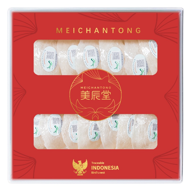 美辰堂印尼原装进口溯源干燕窝正品100g孕妇营养滋补金丝燕白燕盏